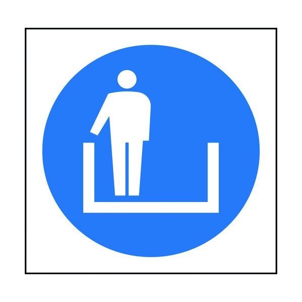 JISピクトサイン 左側にお立ちください 150角 6300001333 1点