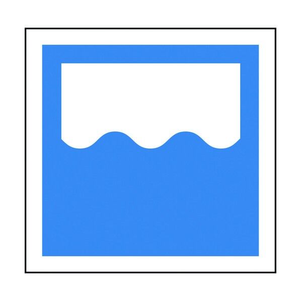 JISピクトサイン 洪水 150角 6300001347 1点