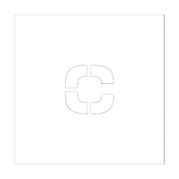 吹付けプレートH50 アルファベット c 6300002491 1点