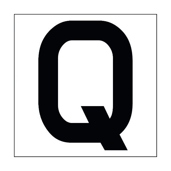 カッティングステッカー 英字Q 文字高100mm 黒 6300002279 1点