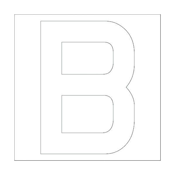 カッティングステッカー 英字B 文字高100mm 白 6300002300 1点