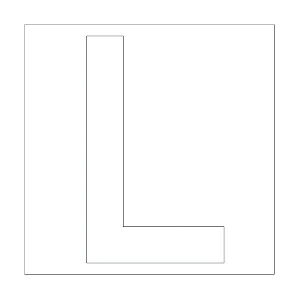 カッティングステッカー 英字L 文字高100mm 白 6300002310 1点