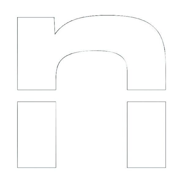 吹付けプレートH300 アルファベット n 6300002632 1点