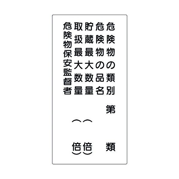 危険物標識 K16B 6300003663 1点