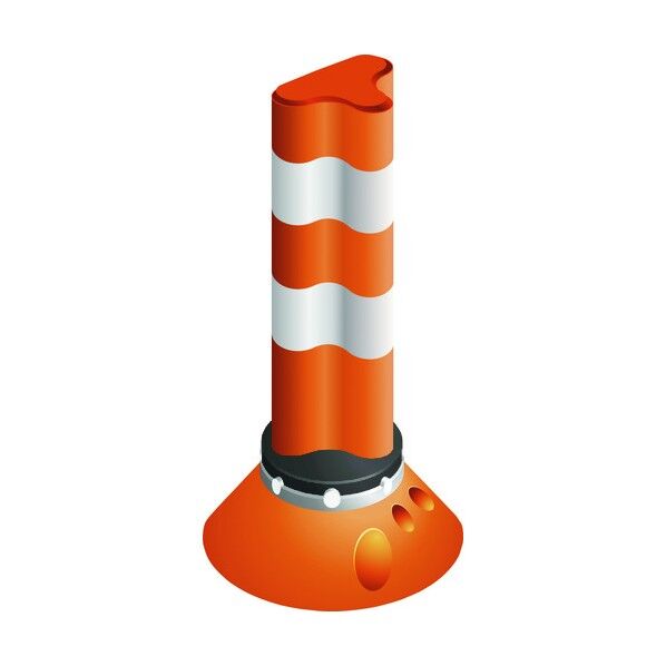 ポストフレックス スタンダードLEDタイプ PF-L400 オレンジ 6300003987 1点