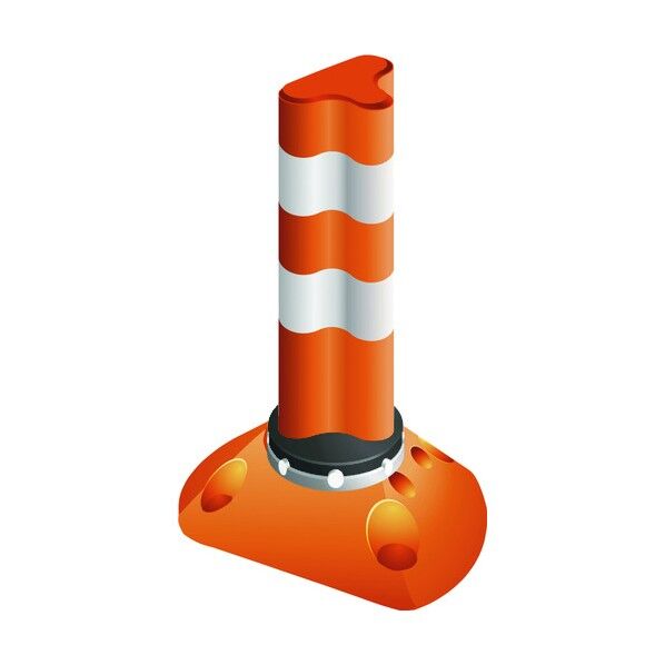 ポストフレックス スリムベースLEDタイプ PF-SL400 オレンジ 6300004007 1点