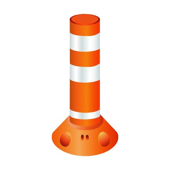 ラウンドポスト 200台座 接着固定 RP400 オレンジ 6300004016 1点