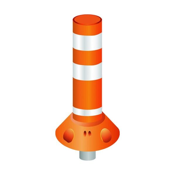 ラウンドポスト200台座着脱一本脚 RP-U400 オレンジ 6300004024 1点