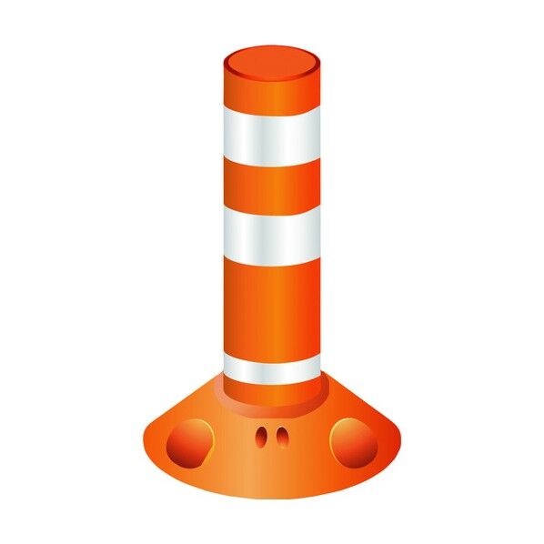 ラウンドポスト250台座 接着固定 RP400-25 オレンジ 6300004040 1点