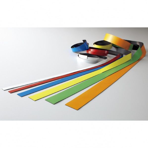 テープ状カラーマグネット マグネ15W 白 15mm×1m×0.8mm 312021 2本