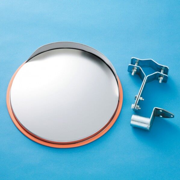 小型カーブミラー(ステンレスタイプ) 壁丸SS30 取付金具付 325mmΦ 276090 1台