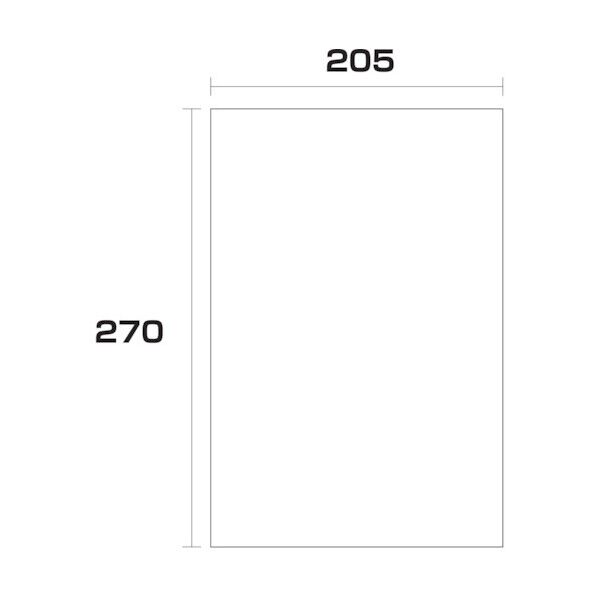 ポリエチレン袋 厚み0.05 1000枚 205幅x長さ270mm 6300004970 1000枚