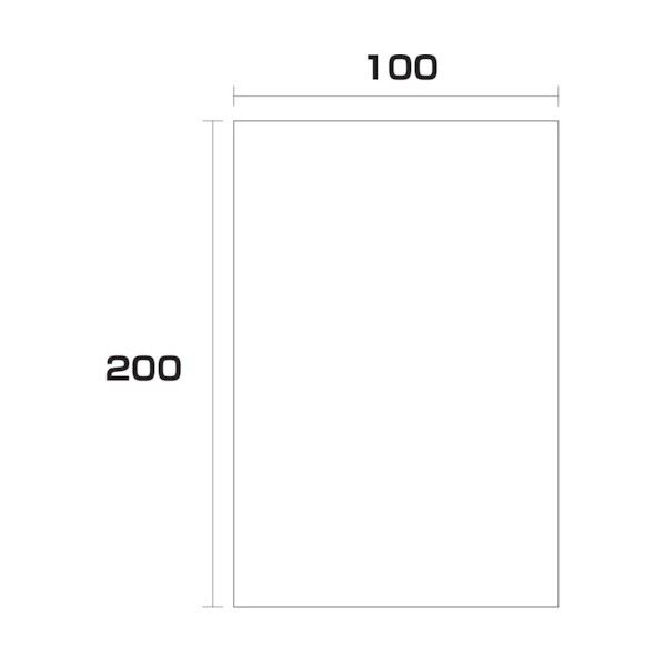 ポリエチレン袋 厚み0.06 1000枚 100幅x長さ200mm 6300004985 1000枚