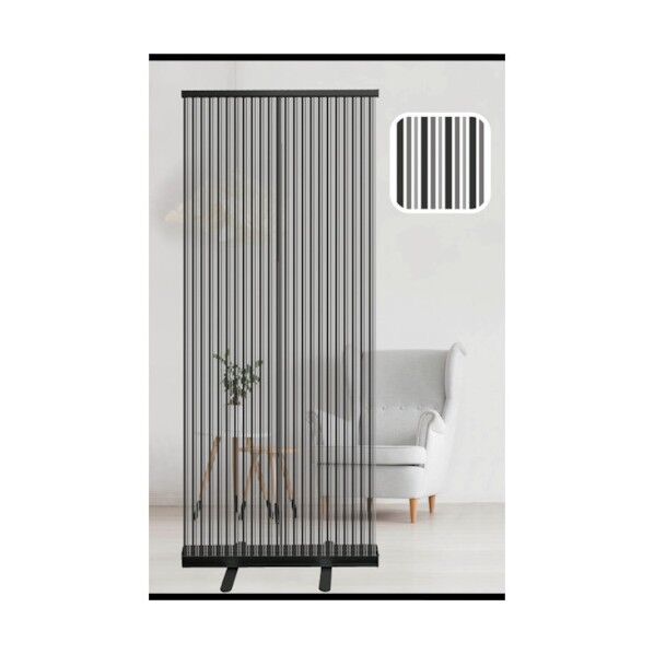 シースルーパーテーション カスケードストライプ黒 CS05-B 6300005337 1点