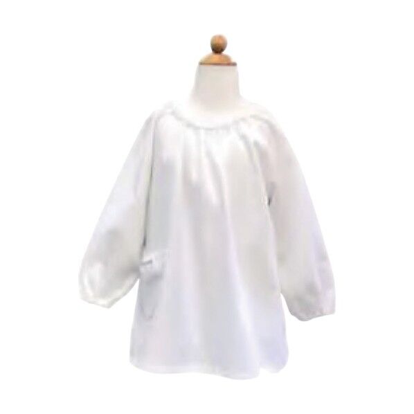 幼稚園児用 抗ウイルス作業着 アンチウイルス スモック 120 ホワイト 6300007913 1点