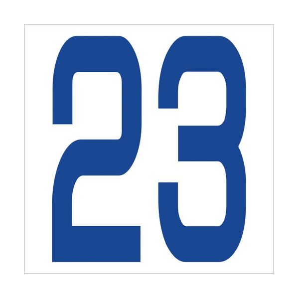 カッティングステッカー 数字23 文字高100mm 青 6300005914 1点