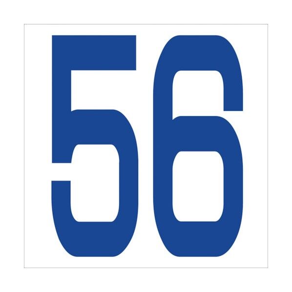 カッティングステッカー 数字56 文字高100mm 青 6300005947 1点