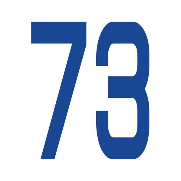 カッティングステッカー 数字73 文字高100mm 青 6300005964 1点