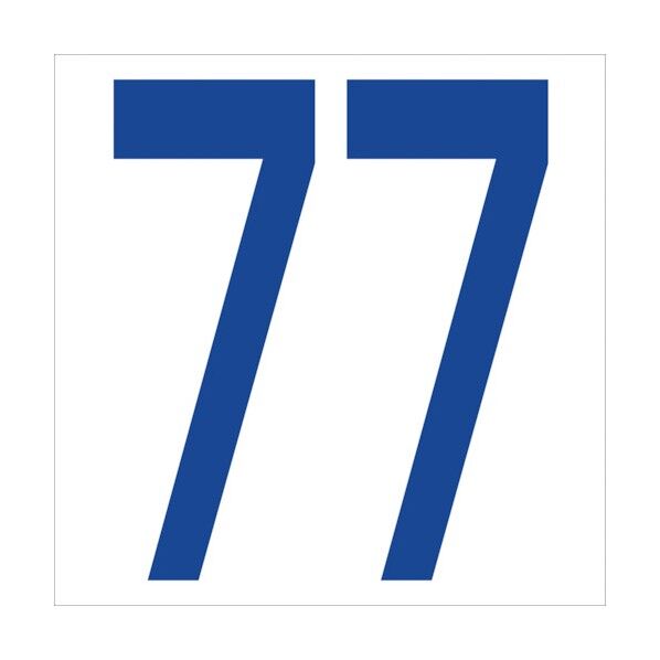 カッティングステッカー 数字77 文字高100mm 青 6300005968 1点