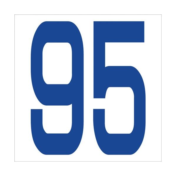 カッティングステッカー 数字95 文字高100mm 青 6300005986 1点