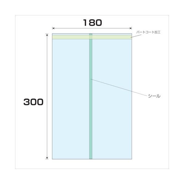 OPP パートコート袋 厚み0.04 幅180x長さ300mm 6300008050 100枚