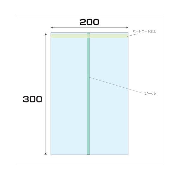 OPP パートコート袋 厚み0.05 幅200x長さ300mm 6300008065 3500枚