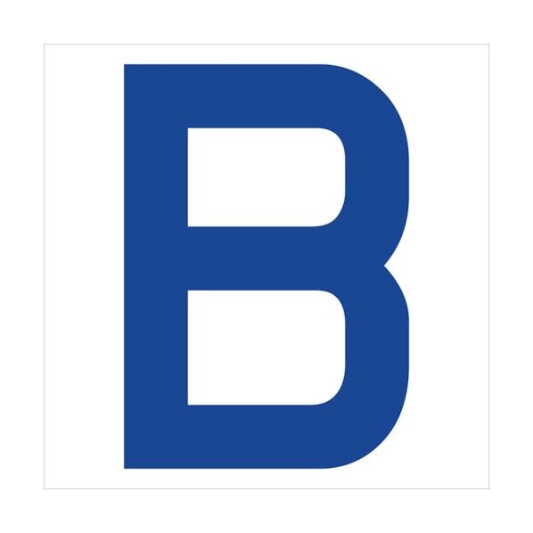 カッティングステッカー 英字B 文字高100mm 青 6300008281 1点