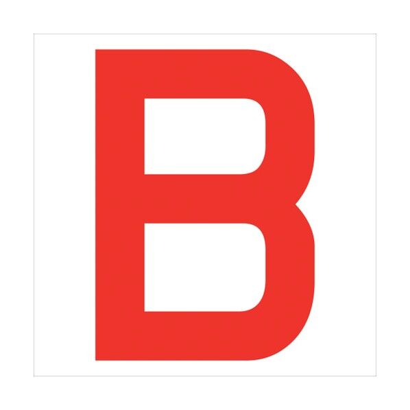 カッティングステッカー 英字B 文字高100mm 赤 6300008245 1点