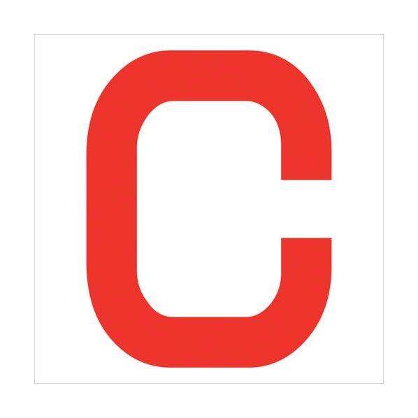 カッティングステッカー 英字C 文字高100mm 赤 6300008246 1点