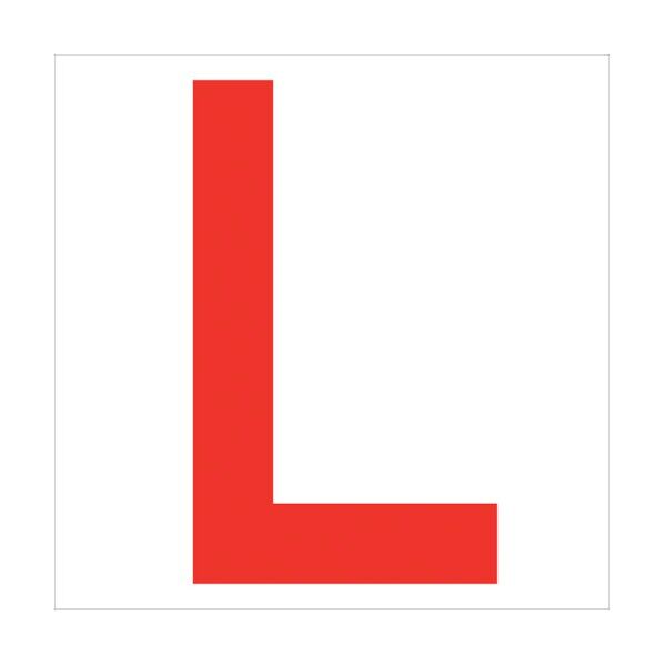 カッティングステッカー 英字L 文字高100mm 赤 6300008255 1点