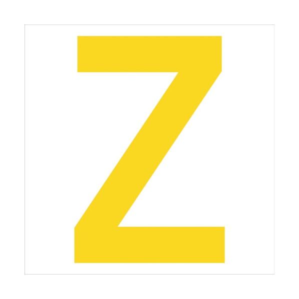 カッティングステッカー 英字Z 文字高100mm 黄 6300008341 1点