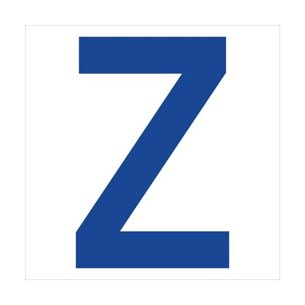 カッティングステッカー 英字Z 文字高100mm 青 6300008305 1点