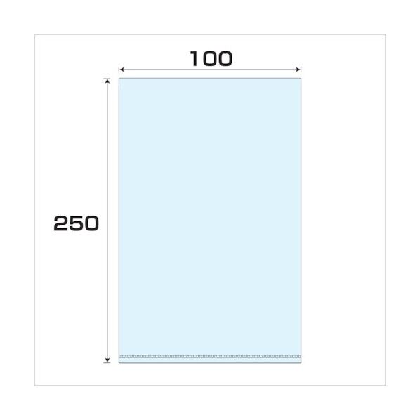 ポリプロピレン袋 (PP)厚み0.03 幅100x長さ250mm 6300007948 1000枚