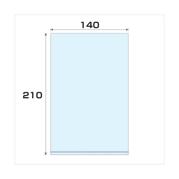 ポリプロピレン袋 (PP)厚み0.03 幅140x長さ210mm 6300007954 1000枚