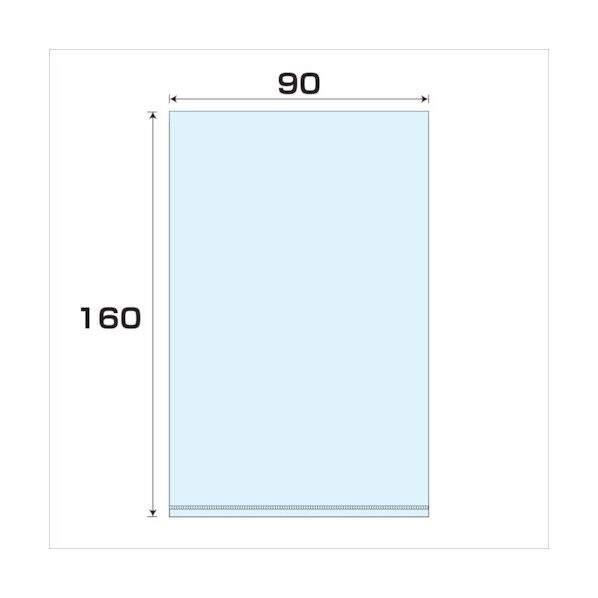 ポリプロピレン袋 (PP)厚み0.05 幅90x長さ160mm 6300007996 1000枚