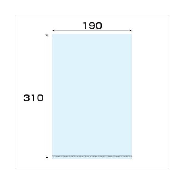 ポリプロピレン袋 (PP)厚み0.07 幅190x長さ310mm 6300008019 500枚