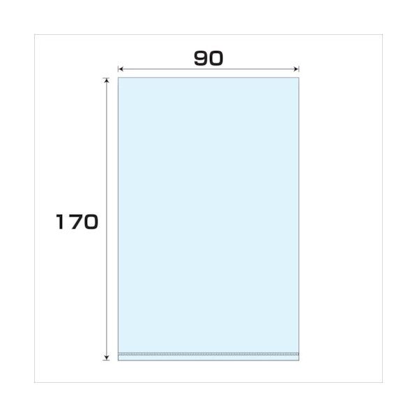 ポリプロピレン袋 (PP)厚み0.07 幅90x長さ170mm 6300008013 1000枚