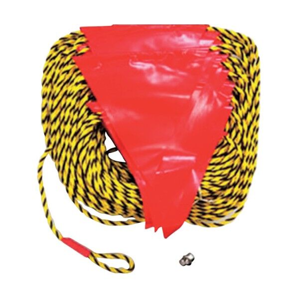 三角旗付きトラロープ片側輪っか 100m 6300008530 1点