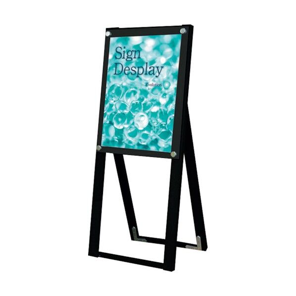 ブラックポスター用スタンド看板 A3 ハイ 片面 面ブラック BPSSK-A3THKB 6300020188 1点