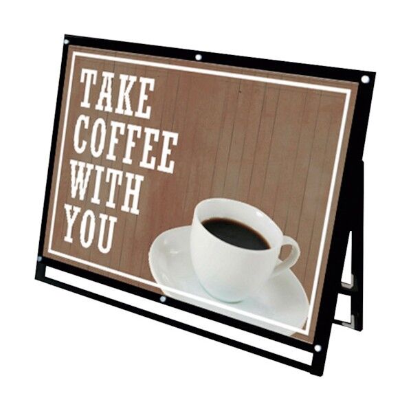 ブラックポスター用スタンド看板マグネジ A0ヨコロー 片面 ブラック BPSSKMN-A0YLKB 6300020164 1点