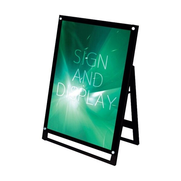 ブラックポスター用スタンド看板マグネジ A1 ロー 片面 ブラック BPSSKMN-A1LKB 6300020128 1点