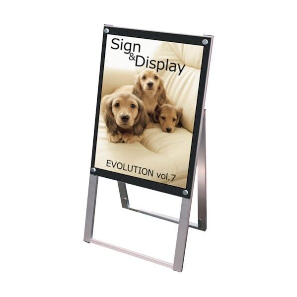 ポスター用スタンド看板 A2 片面 面ブラック PSSK-A2KB 6300020192 1点