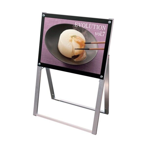 ポスター用スタンド看板 A2ヨコ 片面 面ブラック PSSK-A2YKB 6300020198 1点