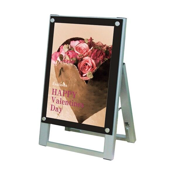 ポスター用スタンド看板 A3 片面 面ブラック PSSK-A3TKB 6300020180 1点