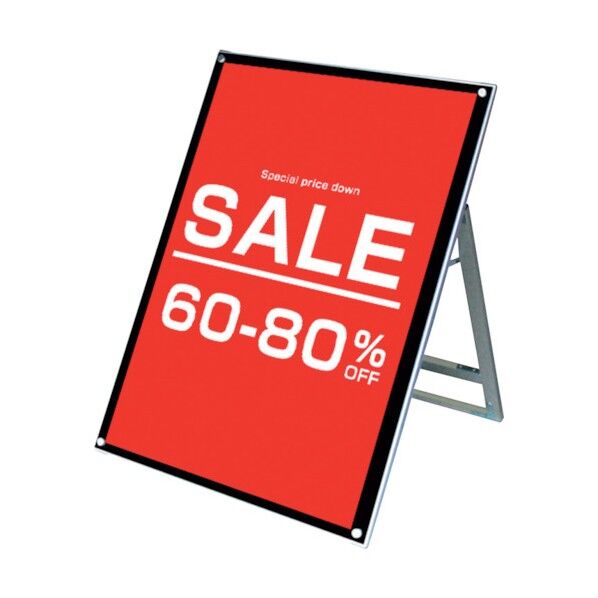 ポスター用スタンド看板マグネジ B1 ロー 片面 ブラック PSSKMN-B1LKB 6300020150 1点