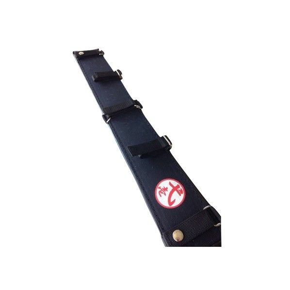 F 帆布とレザーのサポーター弐号 黒 全長670mm 幅95mm 203608 1個