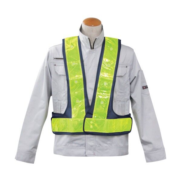 LED反射ベスト ネイビーxイエロー LE-BY-60 6300020964 1点