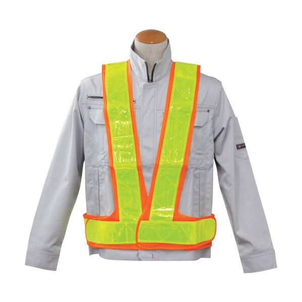 反射ベストLL 蛍光オレンジxイエロー KOY-70-LL 6300020962 1点