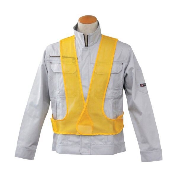 黄メッシュベスト A5ホルダー付き YBSP-14 6300020966 1点