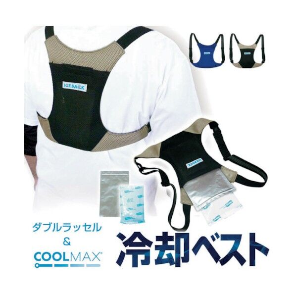 アイスバックIV(保冷剤付) ベージュ (約)縦235×横125×厚さ3mm BR-530BG 1着